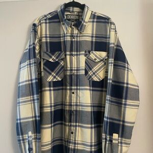 DIXXON Navy and Cream Plaid Casual Shirt